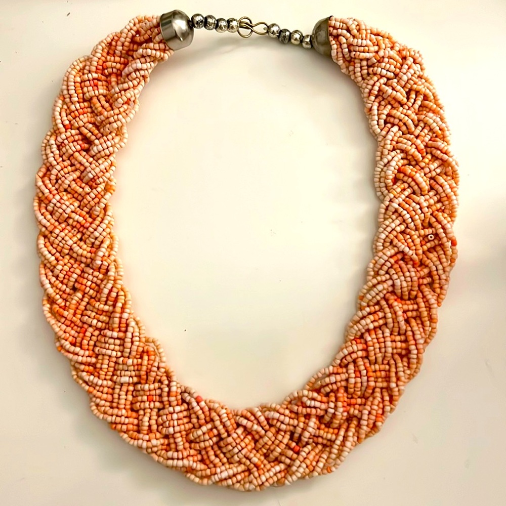 Pink beaded necklace